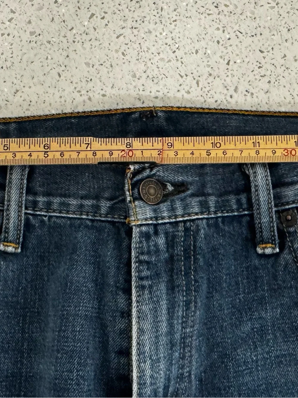 Levis 527 Jeans Mens 33x32 Blue Slim Bootcut Dark Wash Denim Western R TAB Fade